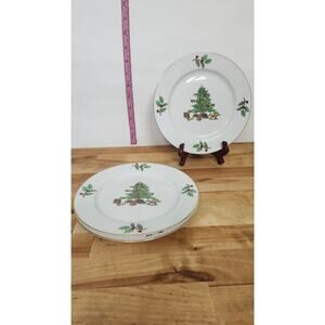 Set of 3 Vintage Tienshan Holiday Hostess 8 inch plates